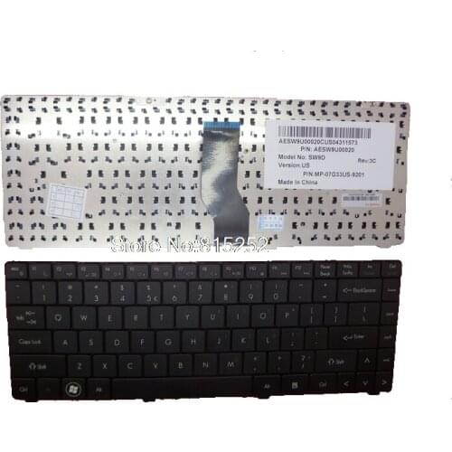 Laptop Keyboard For Haier T6 SW9D MP-07G33US-9201 Black United States US