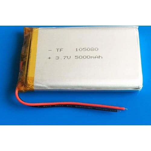 3.7V 5000mAh Polymer Lithium LiPo Rechargeable Battery For GPS PSP DVD PAD E-book tablet pc laptop power bank video game 105080