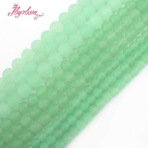 6,8,10mm Frost Matte Round Beads Ball Light Aventurine Stone Beads For DIY Necklace Bracelats Jewelry Making 15" Free Shipping