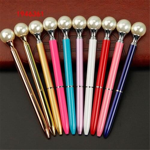 Fashion Girl 096 All Colour Big pearl Business office Ballpoint Pens School Stationery Office Supplies