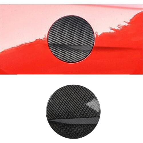 Car Fuel Tank Cap Sticker Decoration Cover for Ford Mustang 2015 2016 2017 2018 2019 2020 2021 Car Accessory Real Carbon Fiber
