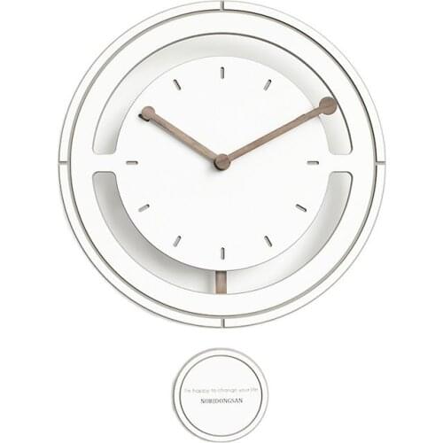 Nordic 3d Wall Clocks Wood Decor Pendulum Clock Wall Watch Mechanism Living Room Modern Bedroom Silent Duvar Saati Gift SC345