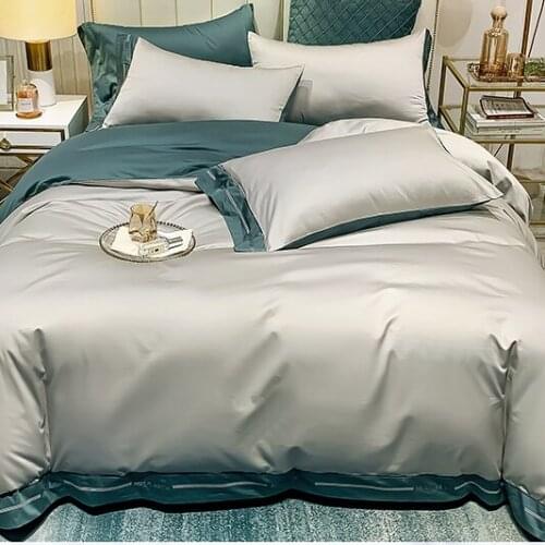 Nordic Double Bedding Sets Duvet Cover Fitted Sheet Cotton Simple Bed Luxury Bedding Sets Comforter Couette Home Textile DG50BS