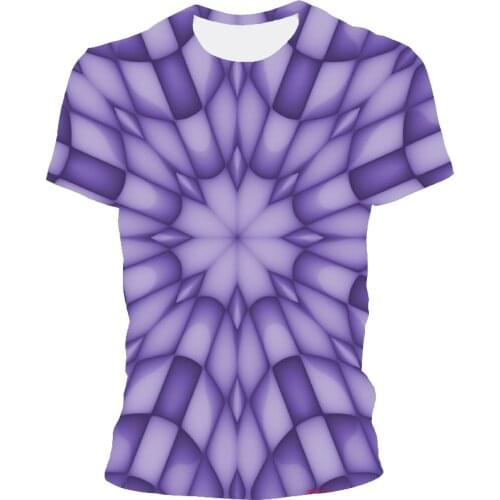 2021 New 3DT Shirt Cool T-shirt Psychedelic Color T-shirt Mens T-shirt