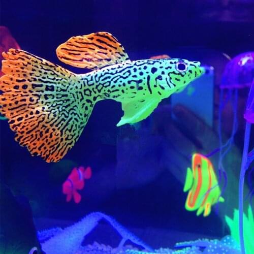 Wholesale Simulation Ocean Tropical Fish Luminous Simulation Clownfish Guppies Angelfish Aquarium Landscaping Decorations