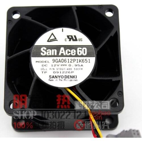 Genuine 6038 12V 0.95A 9GA0612P1K651 server large air volume fan with speed
