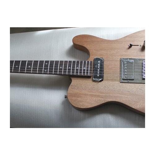 Custom 6 string burlywood guitar,mahogany body,P90 pickup,chrome Tailpiece,3 swtich,maple neck