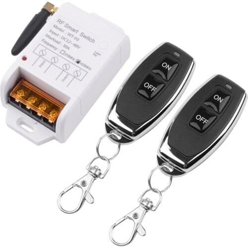DC12V 24V 36V 48V 1CH 30A Wireless Remote Control Switch Receiver + Transmitter For Water Pump LED Light Garage Door