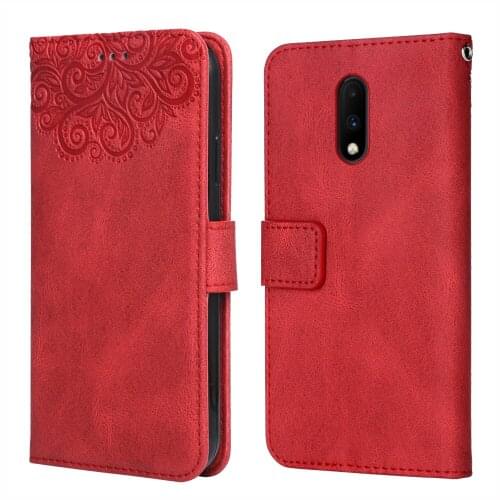 Luxury Leather Case for OnePlus 7 Flower Embossing Wallet Flip Phone Case for OnePlus7 1+7 Cover Card Slot Funda