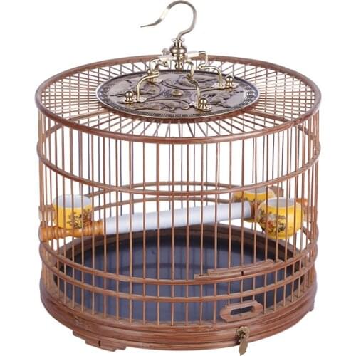 Drawer Type Birdcage Bamboo Birdcage Zizhu Cage Bamboo Cage Bamboo Cage Circular Cage Bird House Large Bird Cage