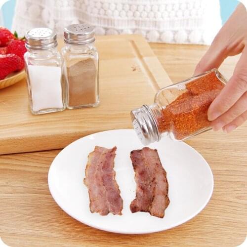 1pc Barbecue Kitchen Glass Cruet Condiment Bottles Seasoning Cans Pepper Shakers Salt Shaker Spice Jar Spice Container