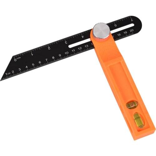 Level Carpenter Measuring Angle Protractor Multi-angle Inch Steel Multipurpose Work Tool T-Bevel Square
