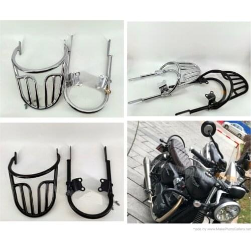 Rear Seat Luggage Rack Handle Grab Tail Bar for Triumph Bonneville T100 T120 17+ Black / Chrome Silver