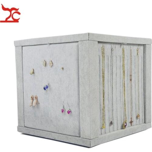 Factory Sale Portable Rotating Jewelry Display Case Store Counter Cufflinks Earrings Pendant Watch Chain Ring Holder Show Stand