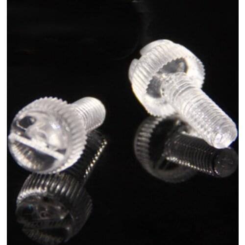 10pcs M6 acrylic Slotted knurled hand screws one word handle knob transparent plastic screw insulation bolt 8mm-25mm length