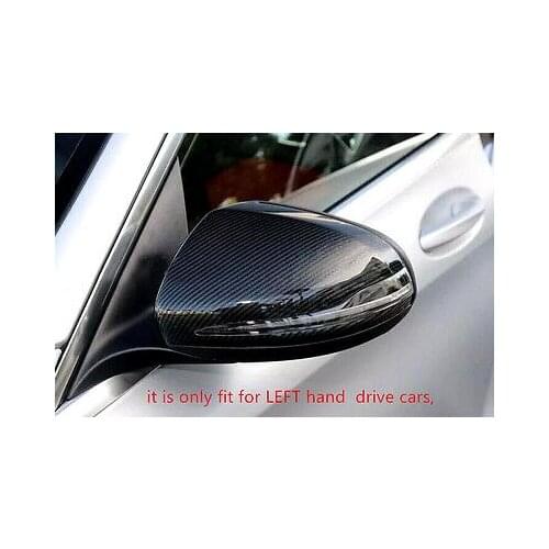 15-16 for Mercedes Benz GLC Class X205 Carbon CF Side Door Mirror Cover Trim 2x