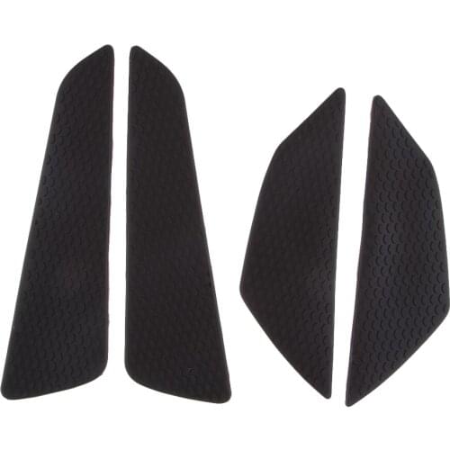 4PCS Black Fuel Tank Traction Pad Side Gas Decal Sticker For Suzuki GSXR GSR