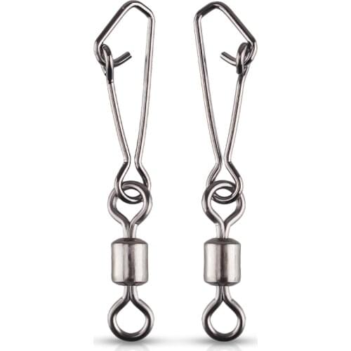 50PCS 14#-4# Fishing Connector Barrel Swivels Snap Rolling Swivel For Fishhook Link Fishing Lure Accessories