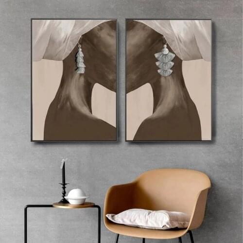 African Women Classical Figure Canvas Painting Print and Poster Abstract Modern Wall Art Pictures Living Room Home Decor Cuadros
