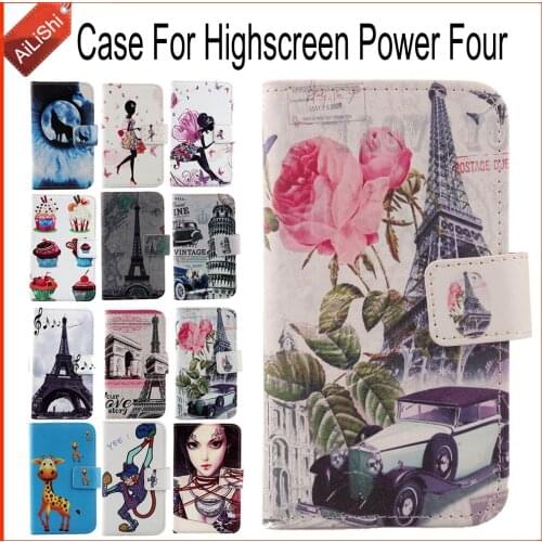 AiLiShi Hot!! Case For Highscreen Power Four Book Flip Cartoon PU Leather Case Exclusive 100% Special Phone Cover Skin+Tracking