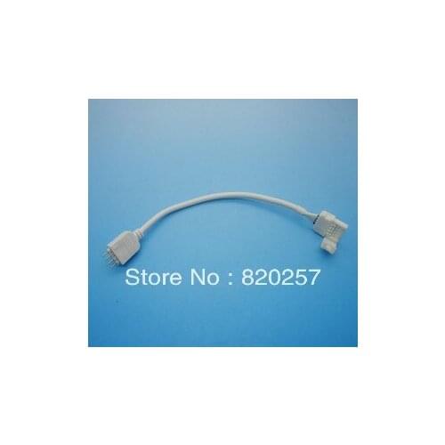 Free shipping 20pcs lot LED Strip Connector with Cable For 5050 RGB Color 4pin no need soldering