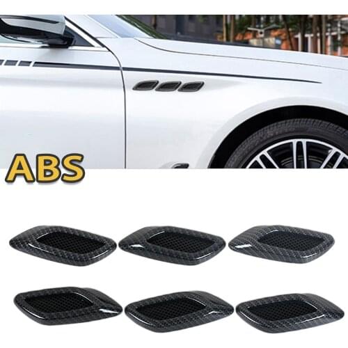 K-Car 2/6Pcs Side Vent Air Flow Fender Intake ABS Auto Simulation Side Vents Styling Car Accessories