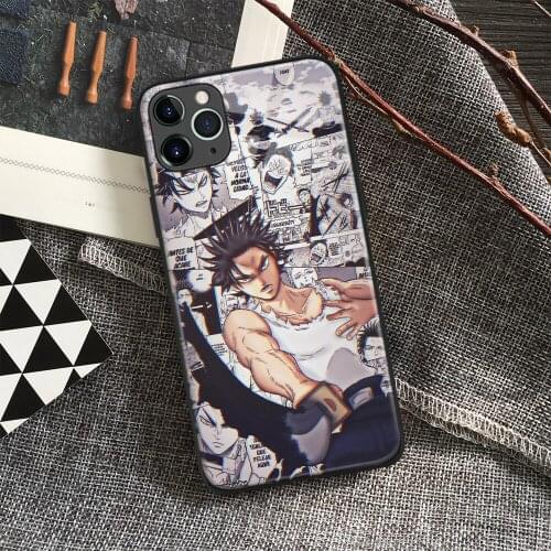 Yami Sukehiro Black Clover Anime Soft Silicone Glass Phone Case for IPhone SE 6s 7 8 Plus X Xr Xs 11 12 Mini Pro Max Samsung