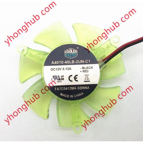 Master A4010-45LB-2UN-C1 DC 12V 0.12A Cooling Fan