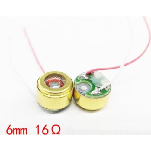 6mm speaker unit 16ohms 92db 2w bluetooth earphone driver 2pcs