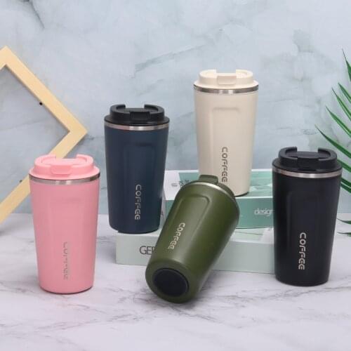 Hot Sale Stainless Steel Double Coffee Cup Outdoor Portable Insulation Cup Juice Water Bottle Large Diameter Tube Thermos Lid