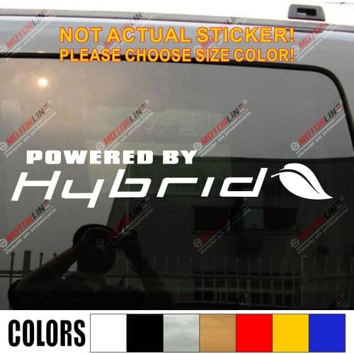 Powered by Hybrid Car Vinyl Decal Bumper Sticker Fit for Toyota Ford Honda etc,pick color and size