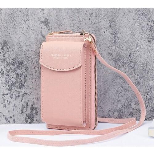 Mini Phone Crossbody Bag For Women PU Leather Shoulder Bag Casual Multifunction Messenger Bag Lady Handbag Small Shopping Purse