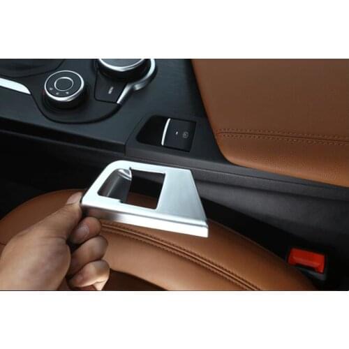 For Alfa Romeo Giulia 2017 ABS Matte Chrome Electronic Handbrake Decoration Cover Trim 1PC