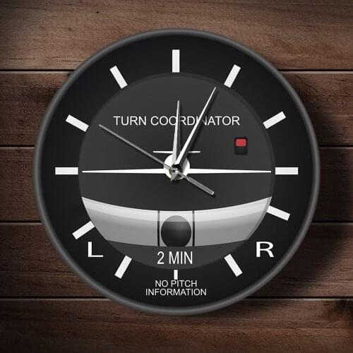 Aircraft Cockpit Style Face Wall Clock Aviation Classic Wall Colck Airplane Instrument Timepiece Pilots Gift Living Room Decor