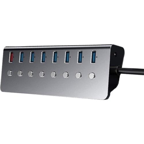 New 7-port USB 3.0 Hub With 1 Charging Port, Multi-USB Port Extender For Windows PC Mac Fast Data Transfer Distributor