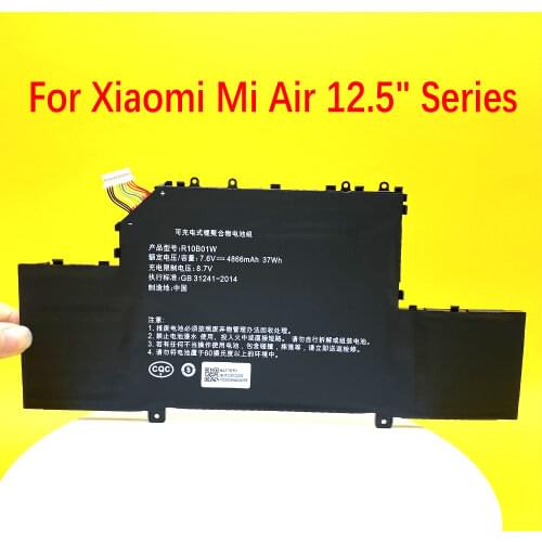 Original 4866mAh R10B01W, R10BO1W For Xiaomi ml Air 12.5/in R10B01W Tablet Battery,7.6V 37Wh