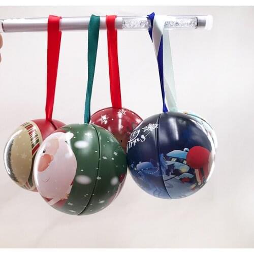 Christmas Eyelashes Box Cute Round Ball Lashes Case Empty Eyelash Packaging Mink Eyelash Case For Beautiful Girls