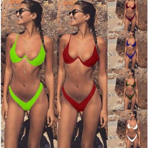 Sexy Women Push Up Bikini Set Underwire Women Swimsuit Swimwear Summer Hot Sale Bathing Suit Beach Wear