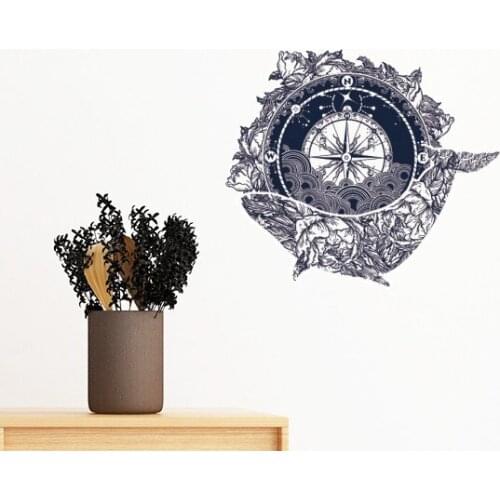 Compass Flower Stars Art Pattern Removable Wall Sticker Art Decals Mural DIY Wallpaper for Room Decal