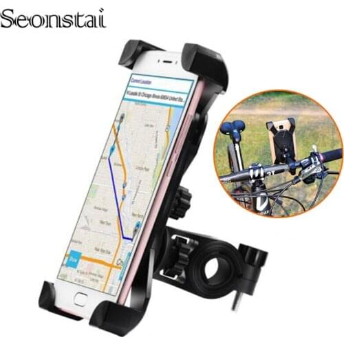 Seonstai Bicycle Motorcycle Handlebar Mount Holder Universal Phone Holder Bike Rotating 360 Degrees Phone Stand for Phone GPS