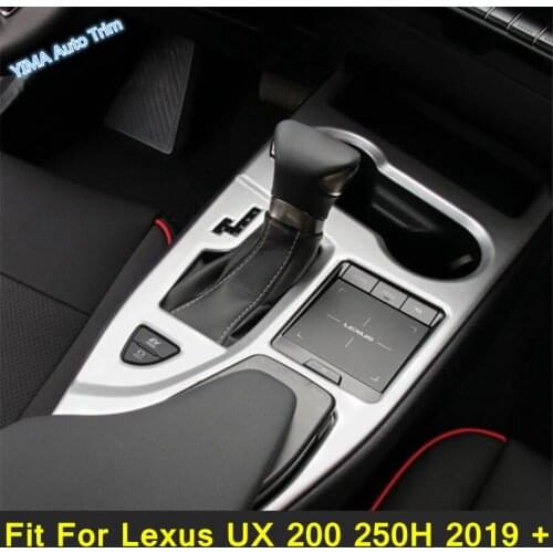 Lapetus Car Styling Gear Shift Box Panel Water Cup Holder Cover Trim ABS Fit For Lexus UX 200 250H 2019 - 2021 Carbon Fiber Look