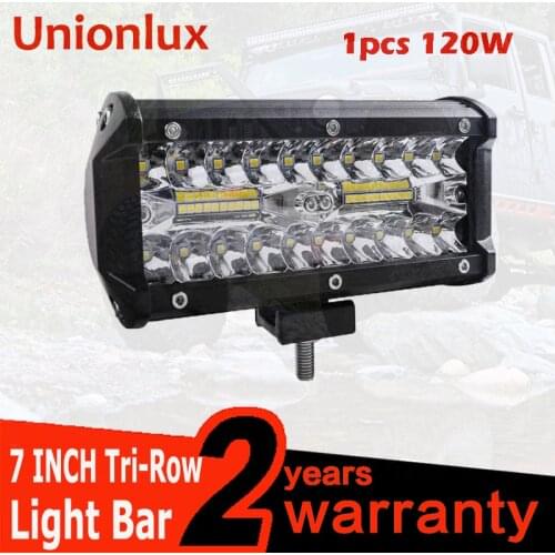 7inch 120W Led Light Bar 12v Offroad Accessories 4x4 Car Trucks Flood Spot Beam Led Work Light Auto Fog Driving Lamp For SUV 4WD