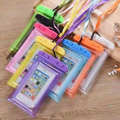 1 Pc Under Water Proof Dry Pouch Bag Case Cover Protector Holder For Cell Phone Size:8.07*3.94 Inch Swimming Waterproof