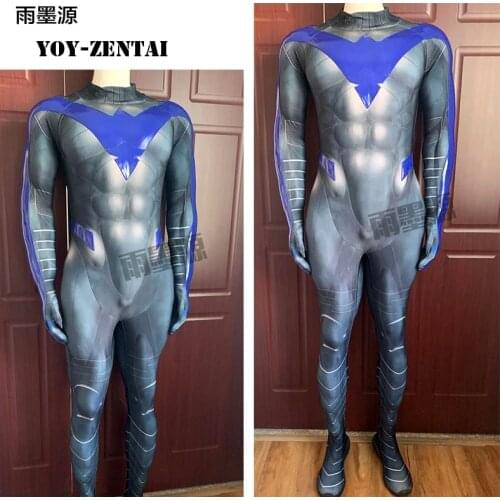 YOY-ZENTAI High Quality Fullbody Muscle Nightwing Costume