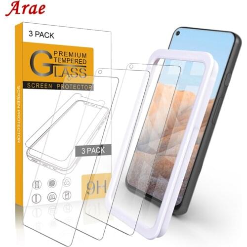 3 Pack 9D Anti Scratch Tempered Glass Screen Protector for Google Pixel 5A 5G Screen Protector