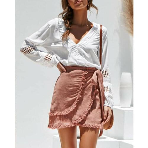 Women Long Sleeve Shirt Chiffon Casual Loose Chiffon Blouse Sexy Deep V Neck Shirts Brand Elegant Solid Color Shirts Summer Tops