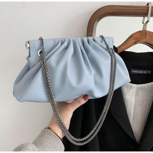 Female Womens Bag 2021 Luxury Designer Handbag Fashion Quality Solid Color Bolsas Korean Chain Shoulder Bags For Woman Handbags