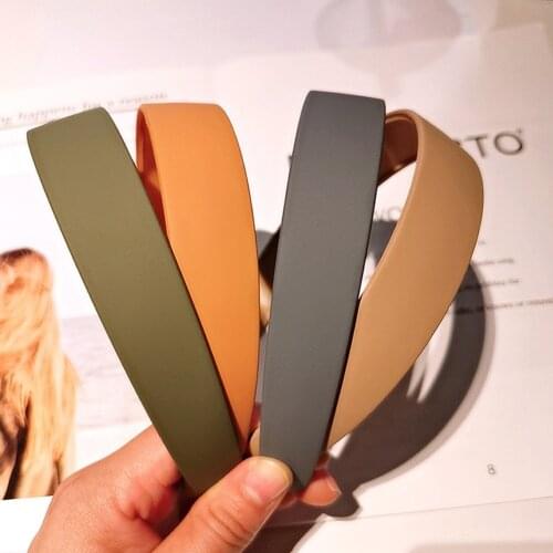 New Korean Simple Style 9 Color Wide Plastic Headband Solid Hair Band Hair Hoop Fashion Hair Accessories for Women Wholesale