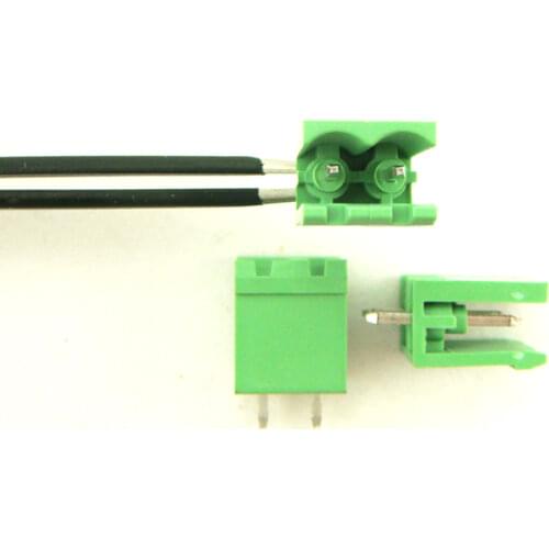 100pcs) 2EDGK-5.08-2P+ 2EDGVC-5.08-2P Straight Pin Screw Terminal Block Connector 2 pin 5.08mm Free shipping