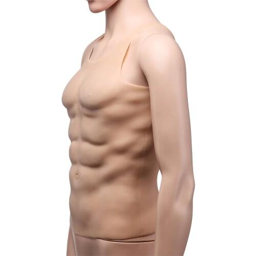 1950g Thickened 3.5 thick silicone false pectoral muscle Man Fake Chest Muscle Belly Macho Man Artificial Simulation Cosplay